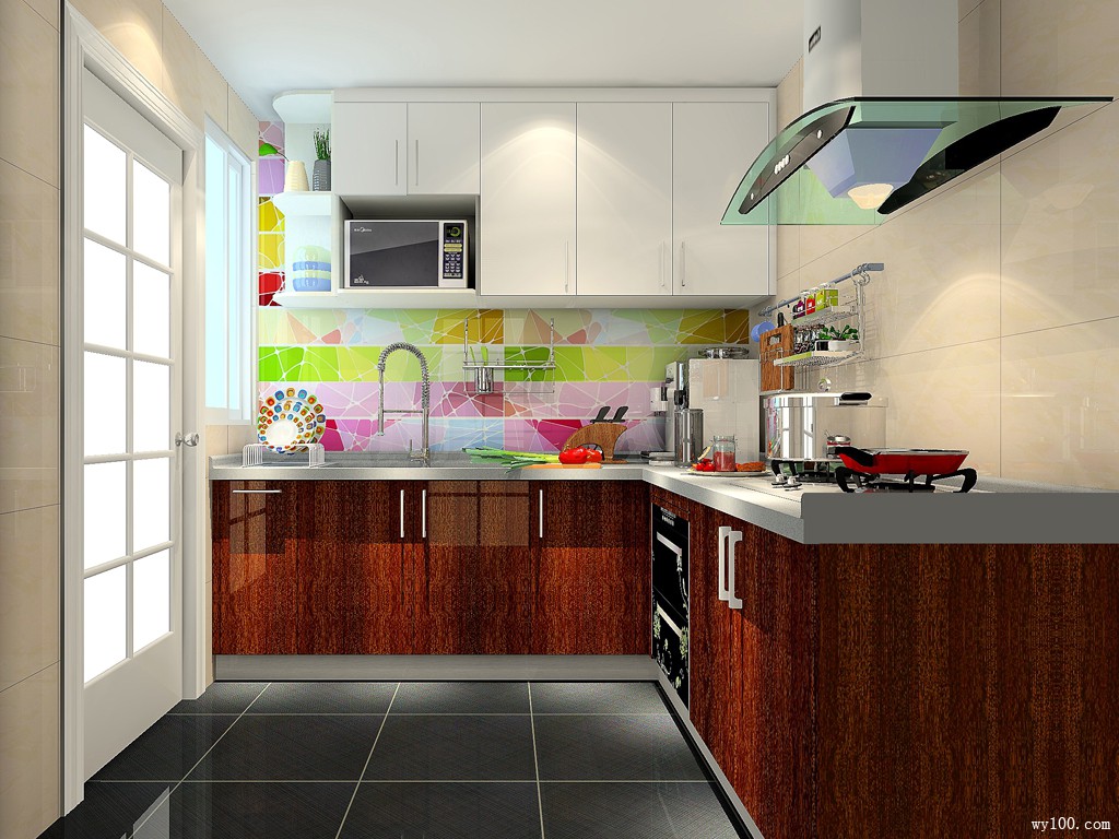 极简 轻奢厨房 整体厨房效果图设计图__室内模型_3D设计_设计图库_昵图网nipic.com