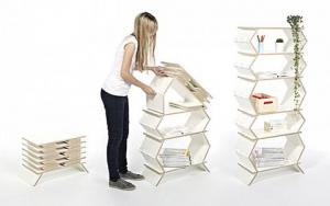 创意十足的折叠书柜