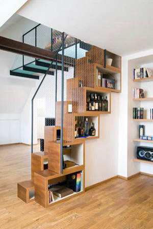 楼梯设计成书柜设计图