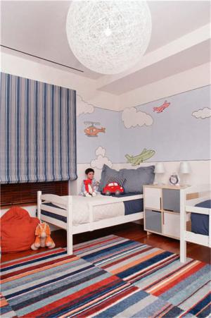 儿童房窗帘效果图家具设计