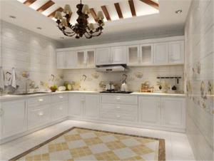 纯白色瓷砖厨柜