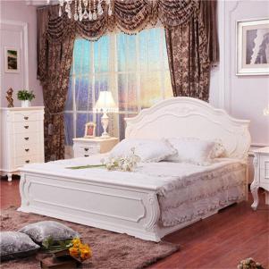 白色欧式床家具颜色搭配