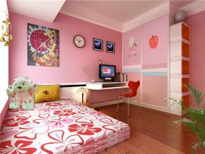 粉色调10平米儿童房设计