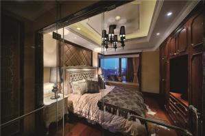 美式飘窗卧室设计图片
