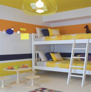 现代风格儿童房双层床效果