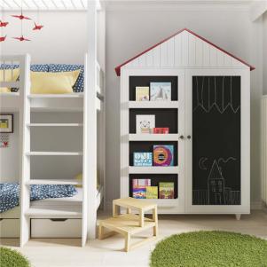 儿童卧室矮书柜
