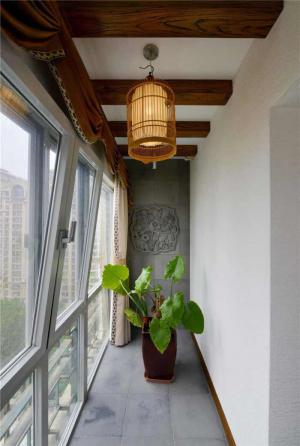 中式小阳台装修效果图