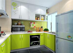 绿色整体厨房橱柜